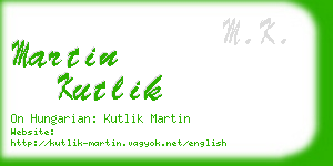 martin kutlik business card